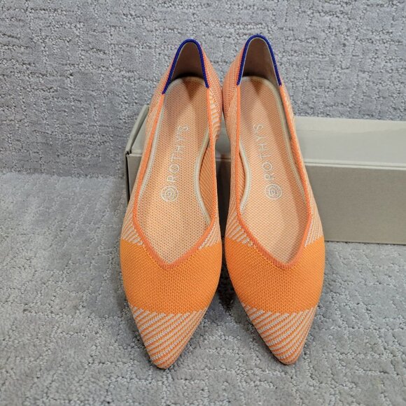ROTHY'S The Point Womens Size 8.5 Sherbet Flat Ballet Slip On Pointed Toe Shoes - Picture 2 of 11